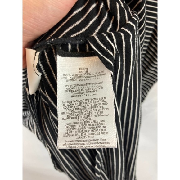 BCBGMaxazria striped gathered bottom dress M - Picture 4 of 5